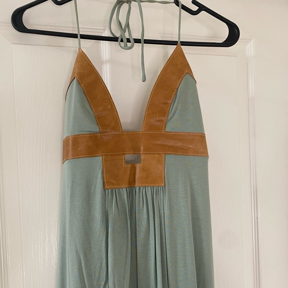 Ingma; Molero halter top with leather lining